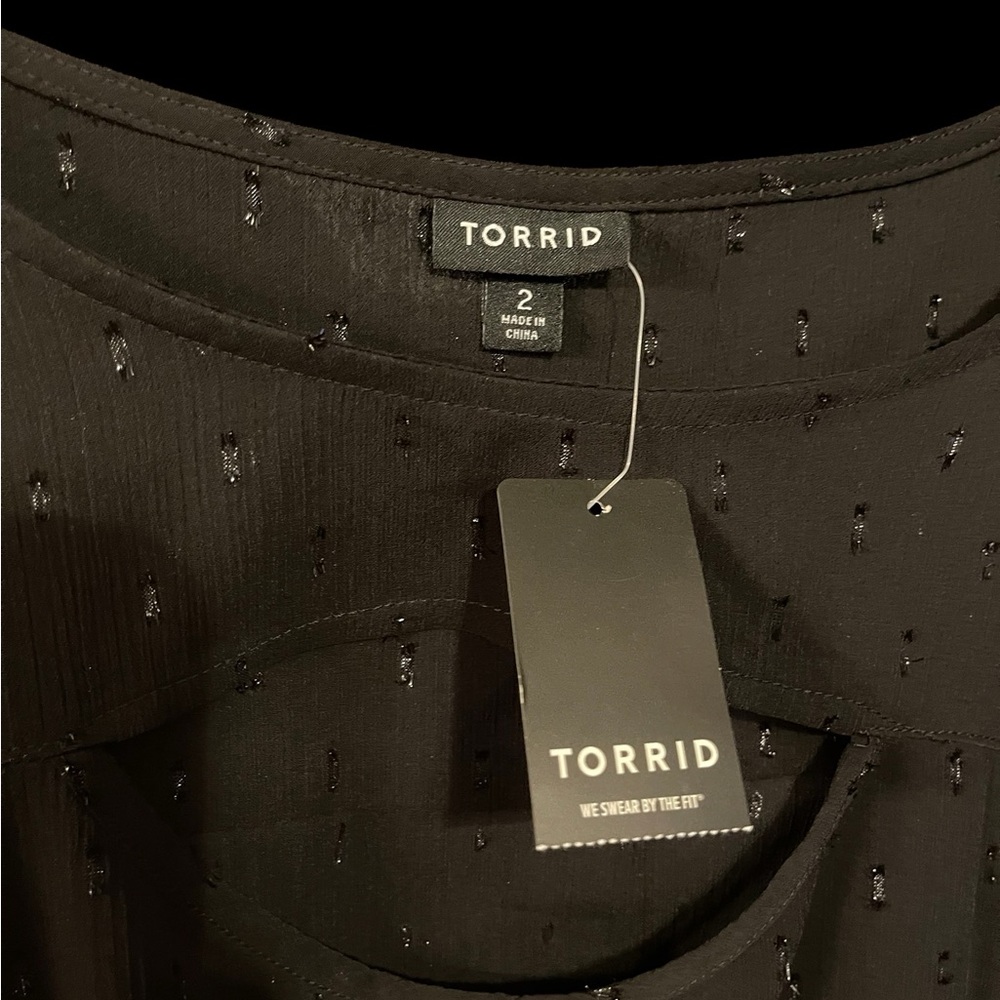 Torrid Black Textured Top - Picture 3 of 4